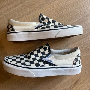 Classic Checkerboard Vans Slip Ons